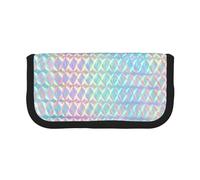 YUNWEIKEJI Ologramma olografico di colore arcobaleno colorato, Astuccio per matite, Astuccio per matite in tela Astuccio per penne a matita di grande capacità