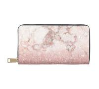 YUNWEIKEJI Ombre di marmo bianco glitter oro rosa finto rosa, Portafogli Portafogli di grande capacità Porta carte di credito Portafoglio in pelle in microfibra