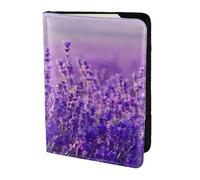 YUNWEIKEJI Paesaggio viola del fiore della lavanda, Porta passaporto da viaggio in pelle PU Custodia per passaporto Copertine per passaporto da 5,5 pollici