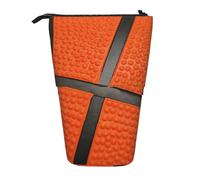 YUNWEIKEJI Pallacanestro Linea Nera, Astuccio telescopico, Portapenne con cerniera Astuccio per trucco Astuccio per matite Astuccio per penne