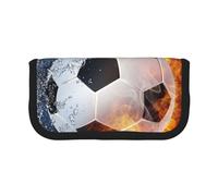 YUNWEIKEJI Pallone da calcio sull'acqua del fuoco, Astuccio per matite, Astuccio per matite in tela Astuccio per penne a matita di grande capacità