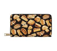 YUNWEIKEJI Panini Al Formaggio Grigliato, Portafogli Portafogli di grande capacità Porta carte di credito Portafoglio in pelle in microfibra