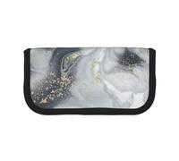 YUNWEIKEJI Pastello Splash astratto in marmo grigio, Astuccio per matite, Astuccio per matite in tela Astuccio per penne a matita di grande capacità
