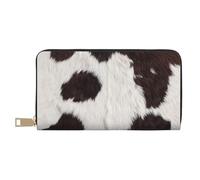 YUNWEIKEJI Pelle di mucca astratta Africa animale nero, Portafogli Portafogli di grande capacità Porta carte di credito Portafoglio in pelle in microfibra