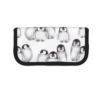 YUNWEIKEJI Piccolo pinguino sveglio in inverno, Astuccio per matite, Astuccio per matite in tela Astuccio per penne a matita di grande capacità