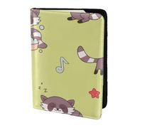 YUNWEIKEJI Procione Kawaii carino, Porta passaporto da viaggio in pelle PU Custodia per passaporto Copertine per passaporto da 5,5 pollici