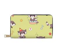 YUNWEIKEJI Procione Kawaii carino, Portafogli Portafogli di grande capacità Porta carte di credito Portafoglio in pelle in microfibra