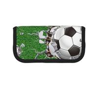 YUNWEIKEJI Progettazione di fori per palloni da calcio, Astuccio per matite, Astuccio per matite in tela Astuccio per penne a matita di grande capacità