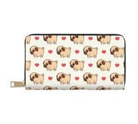 YUNWEIKEJI Pugliese Pug, Portafogli Portafogli di grande capacità Porta carte di credito Portafoglio in pelle in microfibra