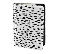 YUNWEIKEJI Punti spot dalmata con stampa animalier in bianco e nero, Porta passaporto da viaggio in pelle PU Custodia per passaporto Copertine per passaporto da 5,5 pollici