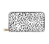 YUNWEIKEJI Punti spot dalmata con stampa animalier in bianco e nero, Portafogli Portafogli di grande capacità Porta carte di credito Portafoglio in pelle in microfibra