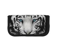YUNWEIKEJI Pupilla Blu Tigre Bianca, Astuccio per matite, Astuccio per matite in tela Astuccio per penne a matita di grande capacità