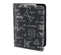 YUNWEIKEJI Regali per insegnanti di matematica, Porta passaporto da viaggio in pelle PU Custodia per passaporto Copertine per passaporto da 5,5 pollici