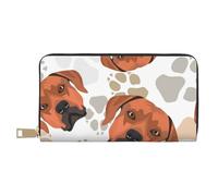 YUNWEIKEJI Rhodesian Ridgeback con amore, Portafogli Portafogli di grande capacità Porta carte di credito Portafoglio in pelle in microfibra