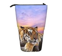 YUNWEIKEJI Rilassati Tigre, Astuccio telescopico, Portapenne con cerniera Astuccio per trucco Astuccio per matite Astuccio per penne