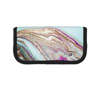 YUNWEIKEJI Roccia del geode dell'agata arcobaleno, Astuccio per matite, Astuccio per matite in tela Astuccio per penne a matita di grande capacità