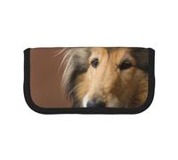 YUNWEIKEJI Rough Collie Lassie Cani Grandi cani soffici Animali domestici, Astuccio per matite, Astuccio per matite in tela Astuccio per penne a matita di grande capacità