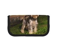 YUNWEIKEJI Schnauzer Sunset Cani Animali domestici Montagne Schnauzer, Astuccio per matite, Astuccio per matite in tela Astuccio per penne a matita di grande capacità