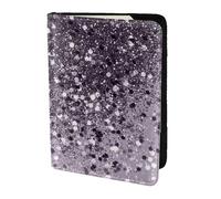 YUNWEIKEJI Scintillante lavanda Lady Glitter Shiny Decor Art, Porta passaporto da viaggio in pelle PU Custodia per passaporto Copertine per passaporto da 5,5 pollici