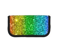 YUNWEIKEJI Sembra un arcobaleno con paillettes, Astuccio per matite, Astuccio per matite in tela Astuccio per penne a matita di grande capacità