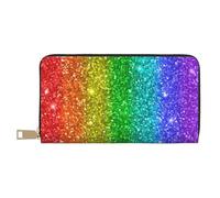 YUNWEIKEJI Sembra un arcobaleno con paillettes, Portafogli Portafogli di grande capacità Porta carte di credito Portafoglio in pelle in microfibra