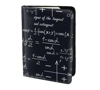 YUNWEIKEJI Senza soluzione di continuità matematica con formule di forme geometriche, Porta passaporto da viaggio in pelle PU Custodia per passaporto Copertine per passaporto da 5,5 pollici