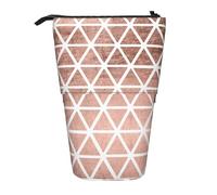 YUNWEIKEJI Sfondi modello oro rosa, Astuccio telescopico, Portapenne con cerniera Astuccio per trucco Astuccio per matite Astuccio per penne