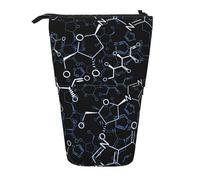 YUNWEIKEJI Simboli di chimica chimica, Astuccio telescopico, Portapenne con cerniera Astuccio per trucco Astuccio per matite Astuccio per penne