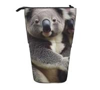 YUNWEIKEJI Simpatica stampa dell'orso Koala, Astuccio telescopico, Portapenne con cerniera Astuccio per trucco Astuccio per matite Astuccio per penne
