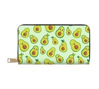 YUNWEIKEJI Simpatico avocado stampato, Portafogli Portafogli di grande capacità Porta carte di credito Portafoglio in pelle in microfibra