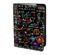 YUNWEIKEJI Stampa colorata di formule matematiche, Porta passaporto da viaggio in pelle PU Custodia per passaporto Copertine per passaporto da 5,5 pollici