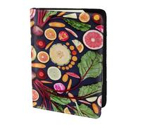 YUNWEIKEJI Stampa vegana di frutta e verdura dal vivo, Porta passaporto da viaggio in pelle PU Custodia per passaporto Copertine per passaporto da 5,5 pollici