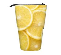 YUNWEIKEJI Stampato Giallo Limone, Astuccio telescopico, Portapenne con cerniera Astuccio per trucco Astuccio per matite Astuccio per penne