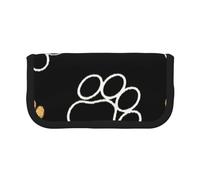 YUNWEIKEJI Stampe della zampa del cane Sorie stampate, Astuccio per matite, Astuccio per matite in tela Astuccio per penne a matita di grande capacità