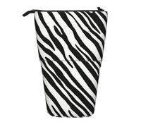YUNWEIKEJI Striscia zebrata naturale, Astuccio telescopico, Portapenne con cerniera Astuccio per trucco Astuccio per matite Astuccio per penne