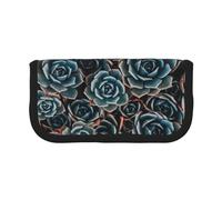 YUNWEIKEJI Succulente fresche stampate, Astuccio per matite, Astuccio per matite in tela Astuccio per penne a matita di grande capacità