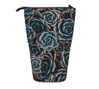 YUNWEIKEJI Succulente fresche stampate, Astuccio telescopico, Portapenne con cerniera Astuccio per trucco Astuccio per matite Astuccio per penne