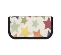 YUNWEIKEJI Superficie colorata stella, Astuccio per matite, Astuccio per matite in tela Astuccio per penne a matita di grande capacità
