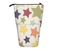 YUNWEIKEJI Superficie colorata stella, Astuccio telescopico, Portapenne con cerniera Astuccio per trucco Astuccio per matite Astuccio per penne