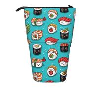 YUNWEIKEJI Sushi E Sashimi, Astuccio telescopico, Portapenne con cerniera Astuccio per trucco Astuccio per matite Astuccio per penne