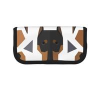 YUNWEIKEJI Testa di Doberman con motivo poligonale, Astuccio per matite, Astuccio per matite in tela Astuccio per penne a matita di grande capacità