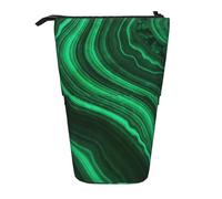 YUNWEIKEJI Trama di malachite, Astuccio telescopico, Portapenne con cerniera Astuccio per trucco Astuccio per matite Astuccio per penne