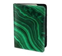 YUNWEIKEJI Trama di malachite, Porta passaporto da viaggio in pelle PU Custodia per passaporto Copertine per passaporto da 5,5 pollici