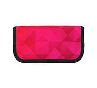 YUNWEIKEJI Triangolo geometrico fucsia, Astuccio per matite, Astuccio per matite in tela Astuccio per penne a matita di grande capacità