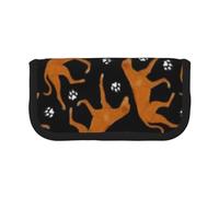 YUNWEIKEJI Trotto Rhodesian Ridgeback Nero, Astuccio per matite, Astuccio per matite in tela Astuccio per penne a matita di grande capacità