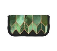 YUNWEIKEJI Vetrata Verde Foresta, Astuccio per matite, Astuccio per matite in tela Astuccio per penne a matita di grande capacità