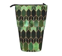 YUNWEIKEJI Vetrata Verde Foresta, Astuccio telescopico, Portapenne con cerniera Astuccio per trucco Astuccio per matite Astuccio per penne
