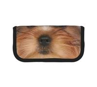 YUNWEIKEJI Yorkshire Terrier si trova su bianco, Astuccio per matite, Astuccio per matite in tela Astuccio per penne a matita di grande capacità