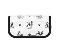 YUNWEIKEJI Zampa del bulldog francese, Astuccio per matite, Astuccio per matite in tela Astuccio per penne a matita di grande capacità