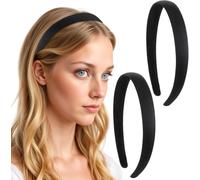 Yunxiao88 3 pezzi Fascia larga e imbottita Fascia in raso tinta unita Accessori per capelli Fasce spesse e minimaliste senza cuciture Accessori per capelli leggeri